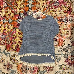 Orange Creek Lace-Lined Shirt